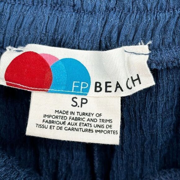 Free People Beach Wide Leg Pants Blue Small - Picture 2 of 9